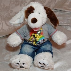 Build•A•Bear Ivory/Brown Dog in Star Wars Outfit